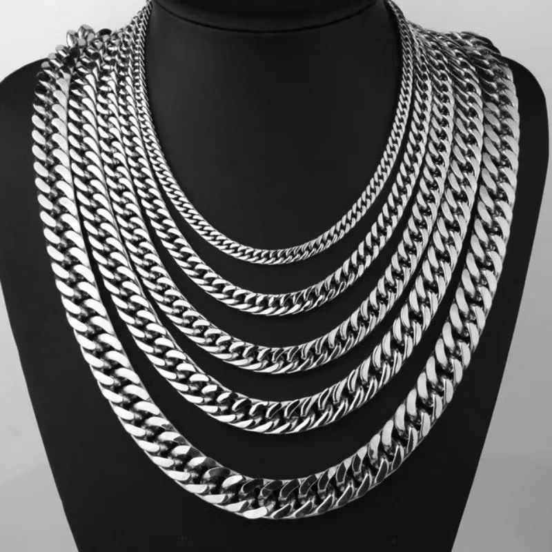 Kalung Titanium Pria Titanium Rantai Jumbo