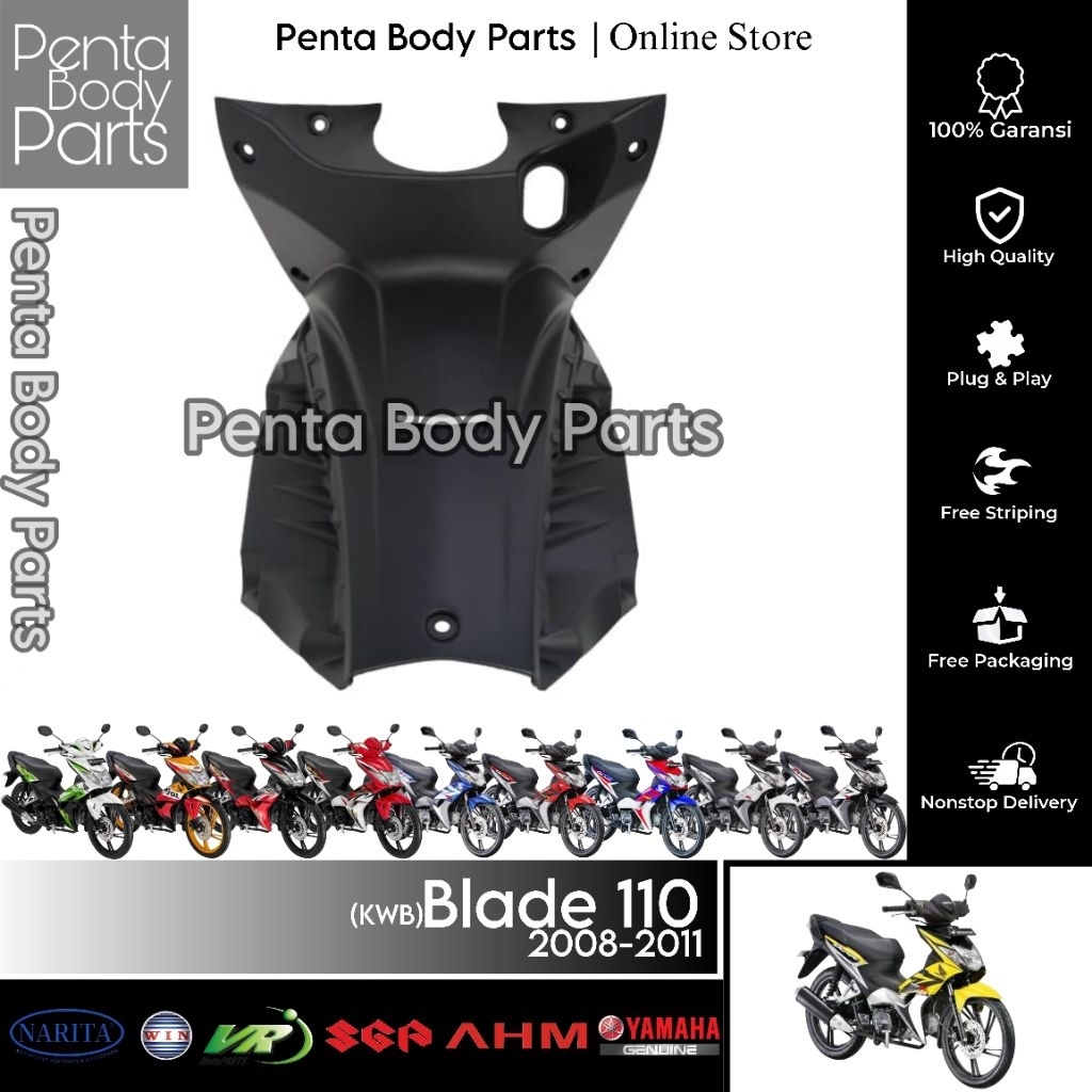 Cover Body Tengah Blade 110 KWB - Legshield / Legsil / Reksil Kunci Blade 110 Lama Karburator