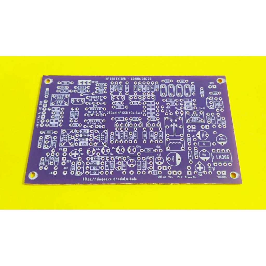 PCB Exiter Radio 40m 250mW HF SSB Corina CBC BITX, Transmiter, Receiver, Transceiver