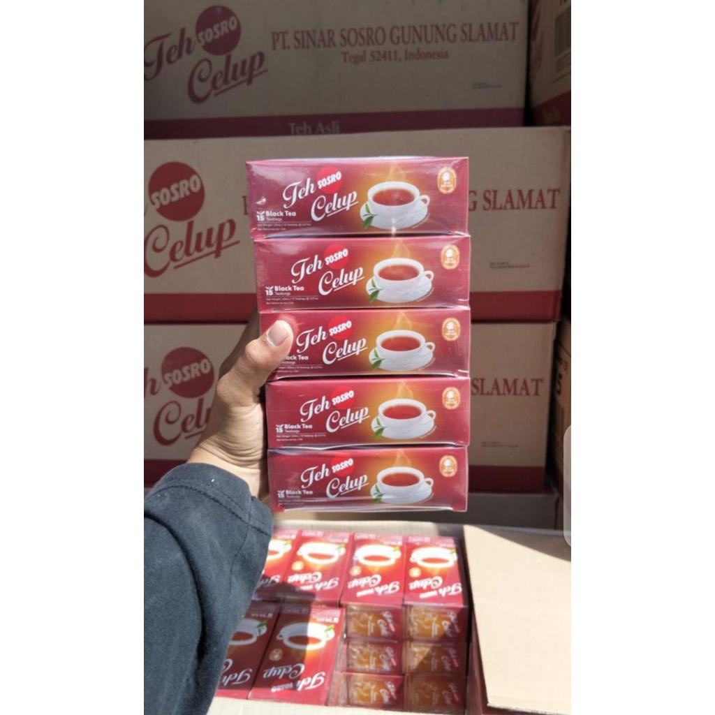 paket hemat pack isi 10 Bks teh celup Sosro @15 kantong harga murah grosir sembako bandung
