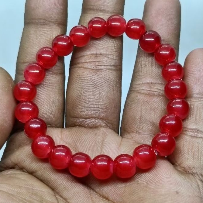Gelang Batu Giok Merah , Natural