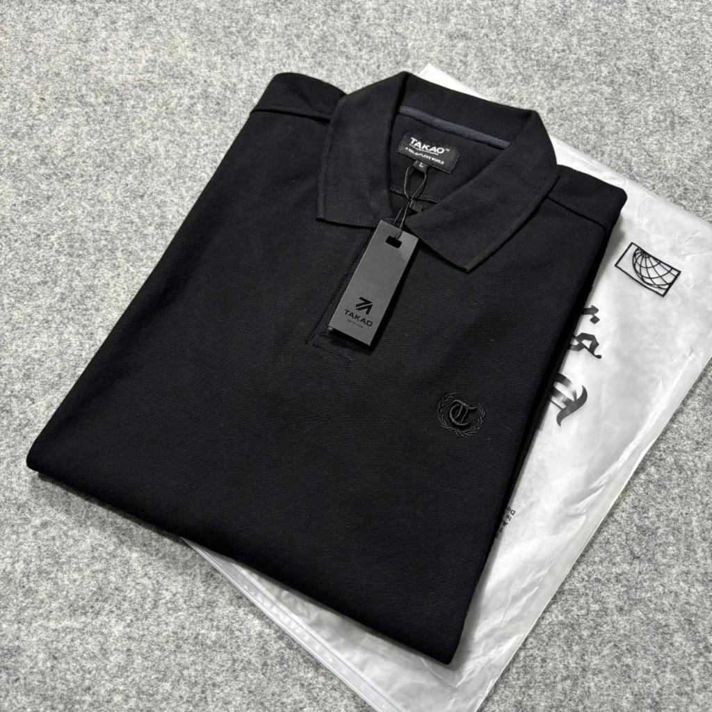 Kaos Polo Pria Polos Premium Adem Elegan Hitam Slimfit