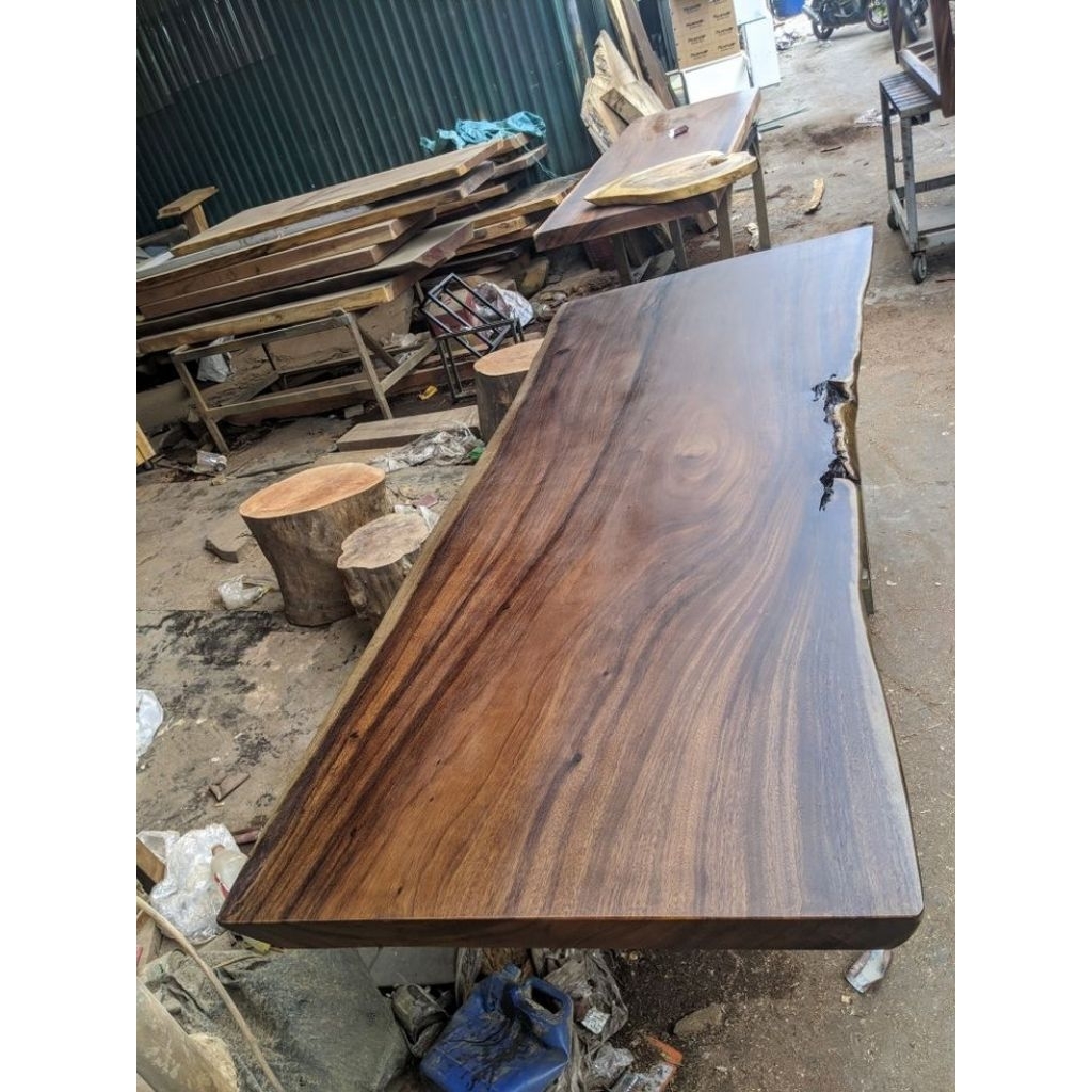 Top table kayu trembesi/daun meja trembesi/300x70x8