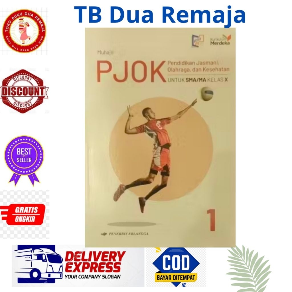 BUKU PJOK ERLANGGA  UNTUK SMA KELAS 10 KURMER