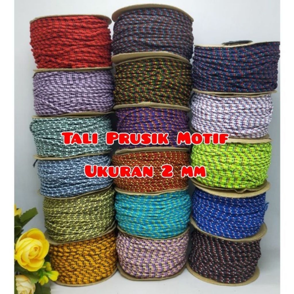 1 Meter Tali Prusik Motif Tali Prusik 2mm Tali Prusik