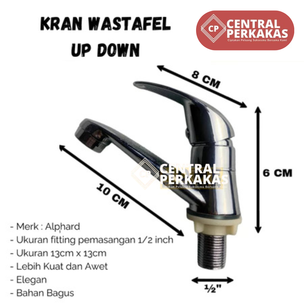 Kran WASTAFEL PLASTIK FINISHING CHROME SILVER / ANTI KARAT / Ekonomis kualitas bagus / cuci tangan