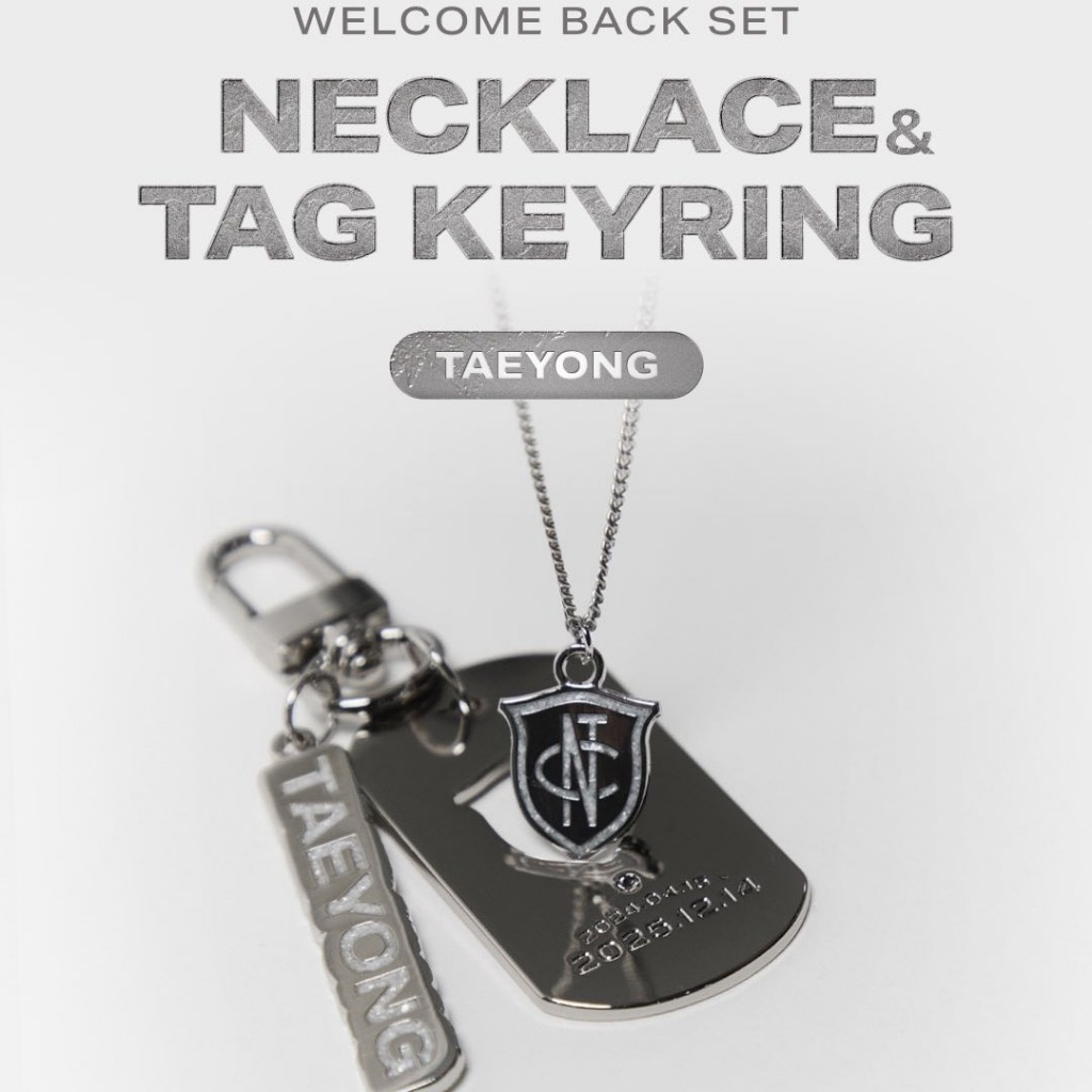 TAEYONG WELCOME BACK NECKLACE & TAG KEYRING