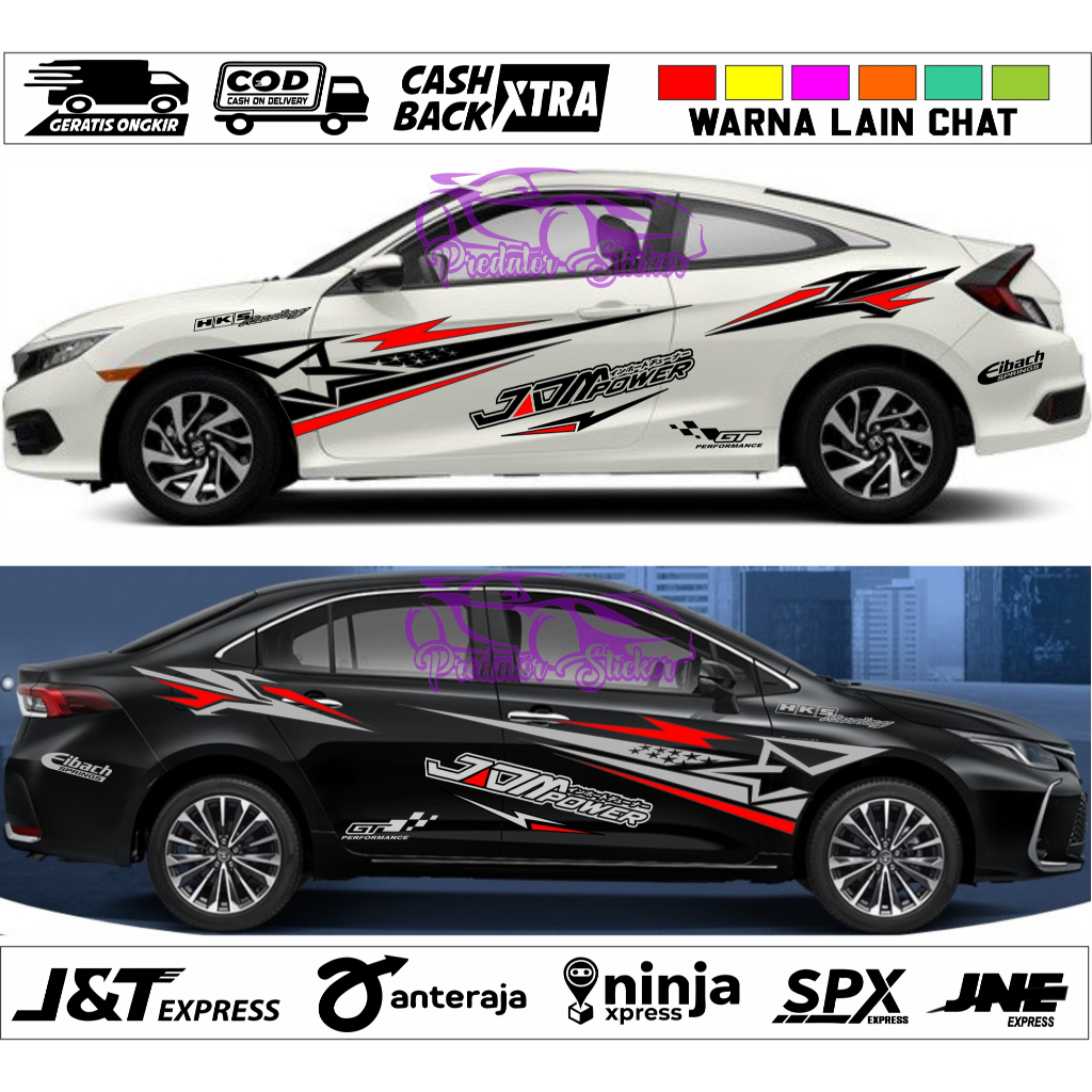 Cutting Stiker mobil sedan stiker list body samping mobil sedan vios camry corolla civic dll stiker 