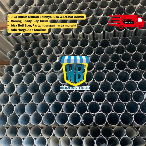 Besi Pipa Hitam 3/4" - besi pipa - warungbaja - pipa hitam tiga perempat inch- besi murah