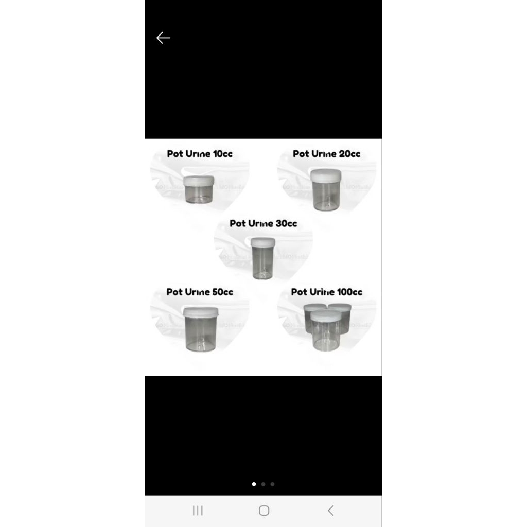 Pot urine/ Pot salep 100cc/pot obat 100cc PLASTIK
