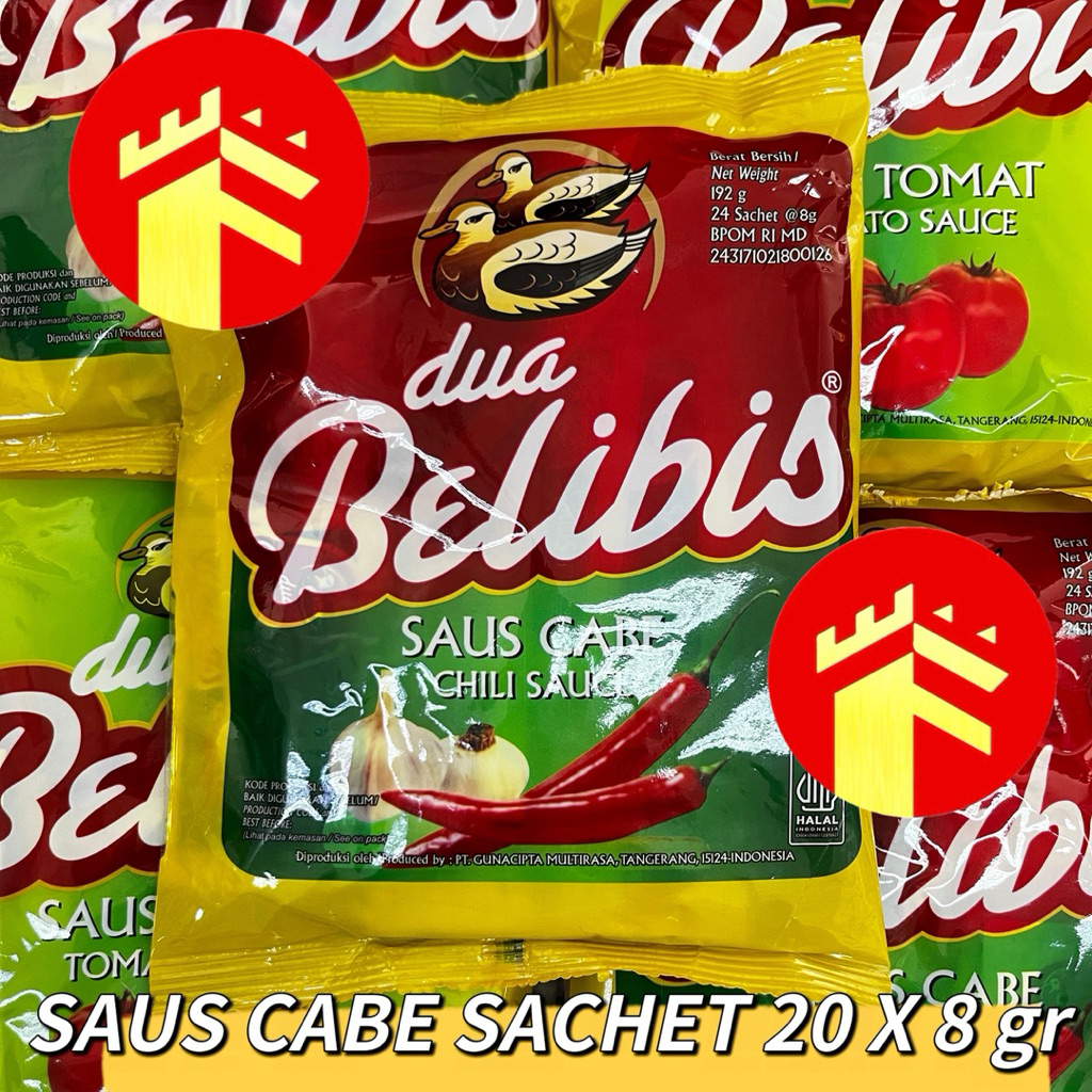 DUA BELIBIS SAUS CABE SACHET 20X8gr SAUS TOMAT SACHET BELIBIS