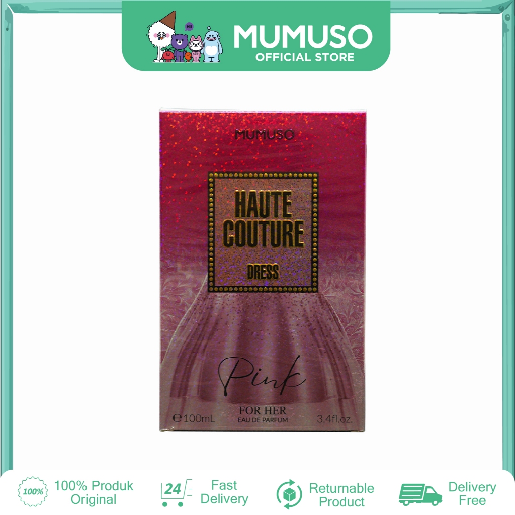 MUMUSO Parfum Wanita Parfum Rias Parfum Wanita (Gaun Haute Couture/100 mL/Pink)