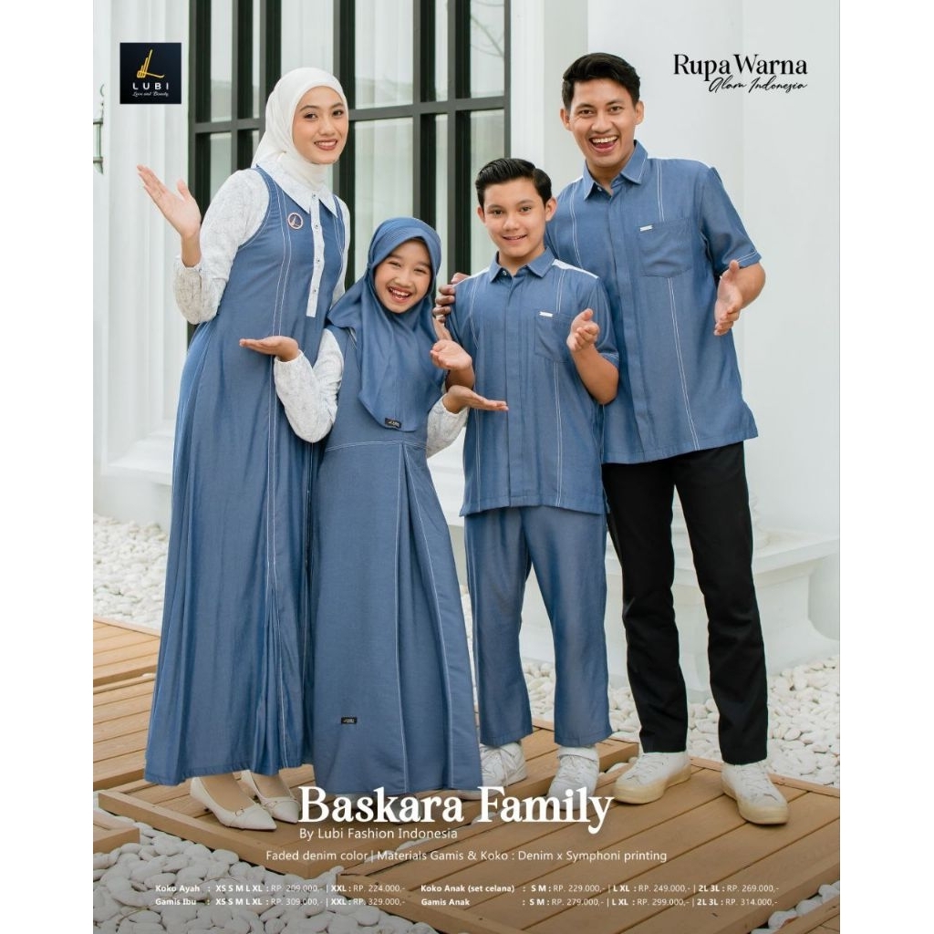 Lubi Baskara Family Faded Denim Sarimbit Lubi Sarimbit Terbaru Couple Keluarga Lubi Couple Keluarga 