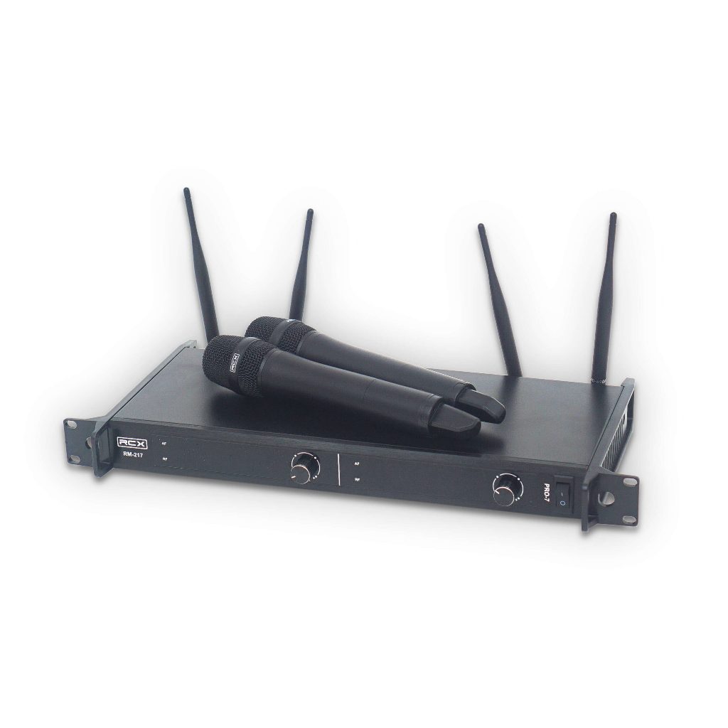 Mic Wireless RCX PRO-7 / RM-217 Dual Mic UHF Asli - Suara Empuk Anti Feedback - Receiver Body Besi K