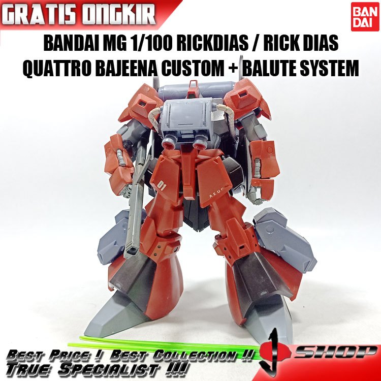 BANDAI MG 1/100 RICKDIAS / RICK DIAS QUATTRO BAJEENA CUSTOM + BALUTE SYSTEM MG2114