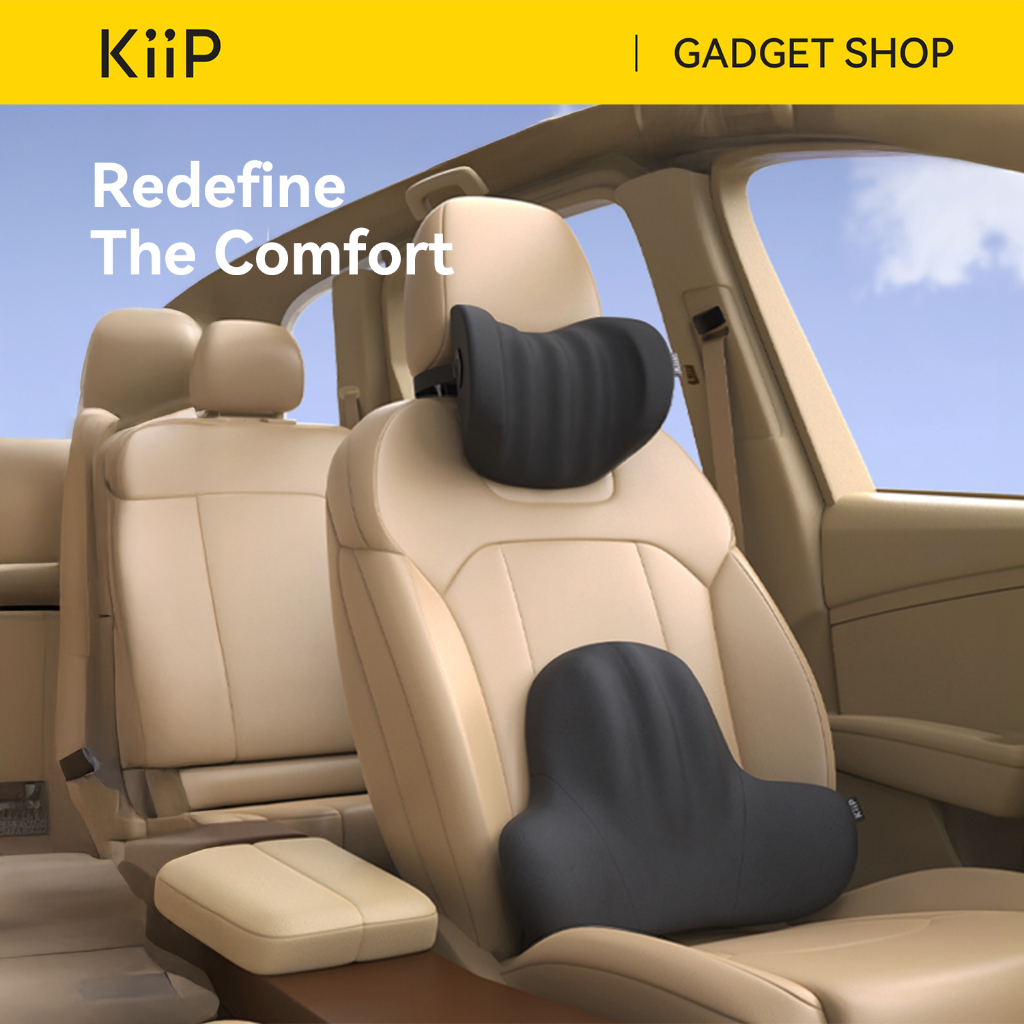 Kiip Car Headrest Bantal Mobil Bantal Sandaran Kepala Car Lumbar Pillow Bantal Sandaran Punggung