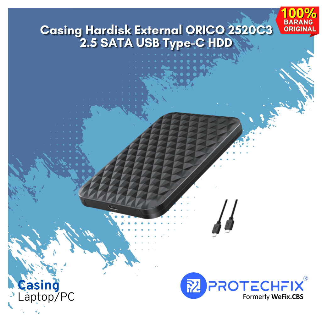 Casing Hardisk External ORICO 2520C3 2.5 SATA USB Type-C HDD