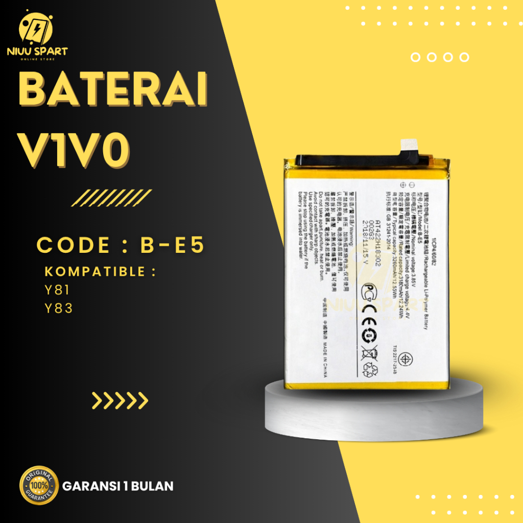 BATERAI BATTERY B-E5 VIVO Y83 / Y81 DOUBLE [IC POWER] ORIGINAL