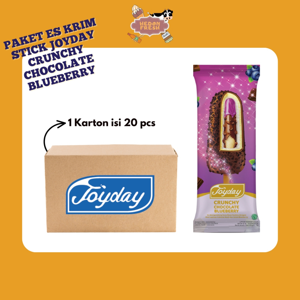 Paket Es Krim Stick Joyday Crunchy Chocolate Blueberry