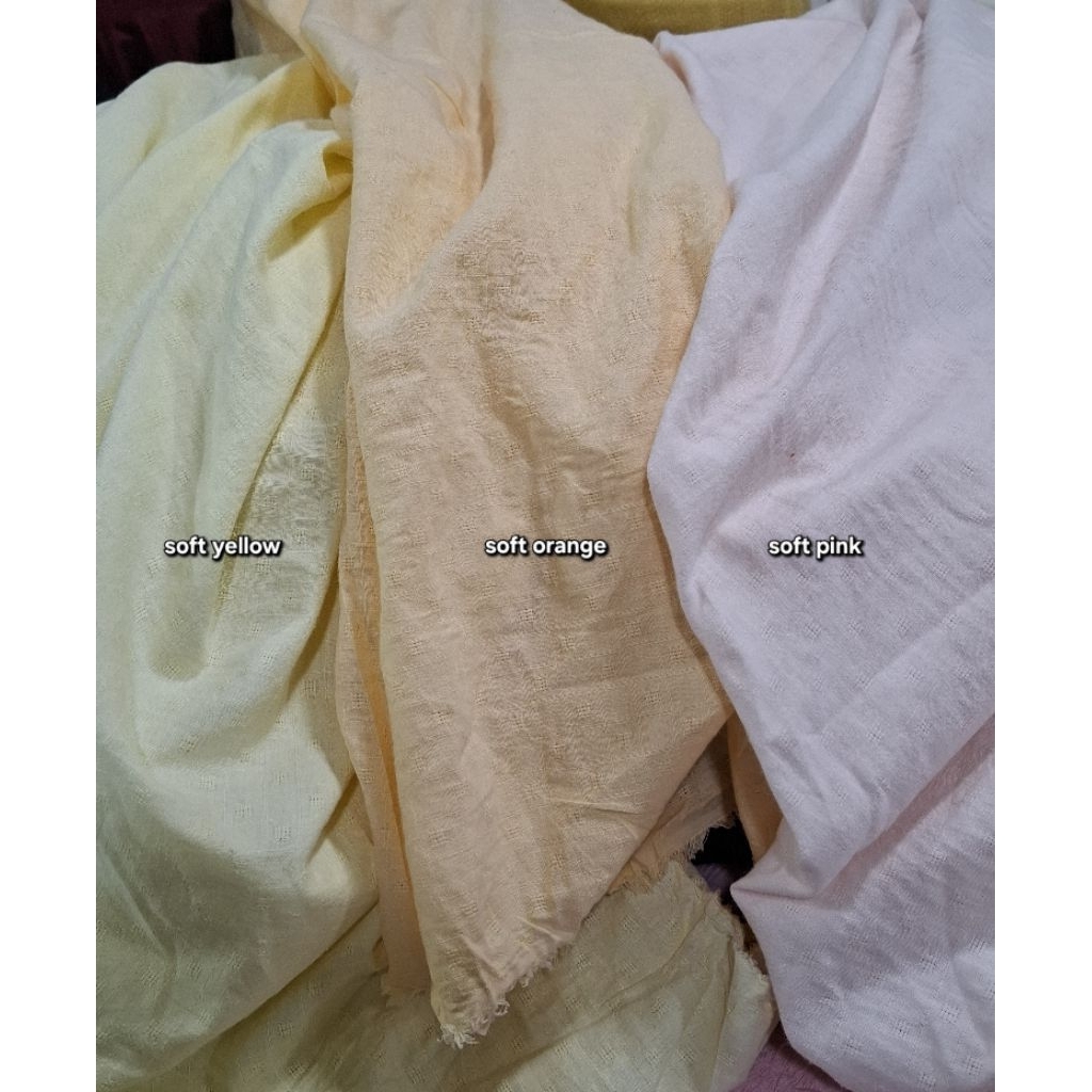 KAIN METERAN KATUN CRINKLE BORDIR / KRINGKEL / KATUN DOBBY GARMENT