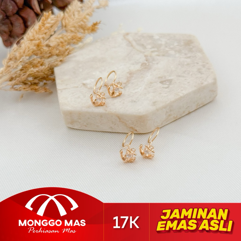 Anting Toge Jangkar Kadar Mas Tua 750 (17k)