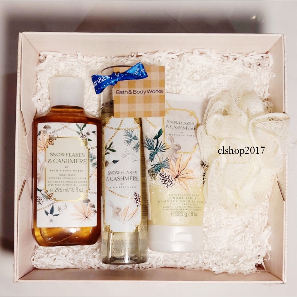BBW SNOWFLAKES & CASHMERE GIFTSET HAMPERS KADO HADIAH ULANG TAHUN BIRTHDAY GIFT PAKET HARI RAYA BING