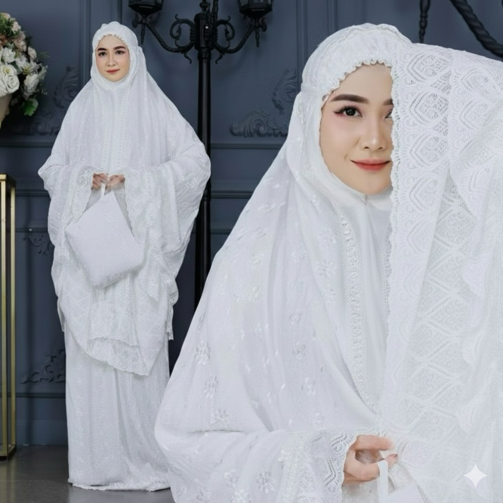 MUKENA RAYON PREMIUM MUKENA RAYON BORDIR TIMBUL JUMBO