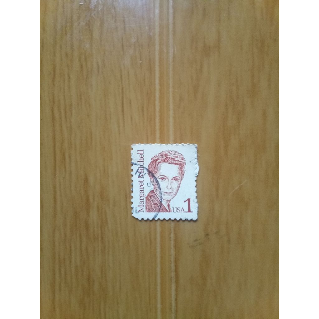 perangko vintage 1 dollar usa edisi margaret mitchell