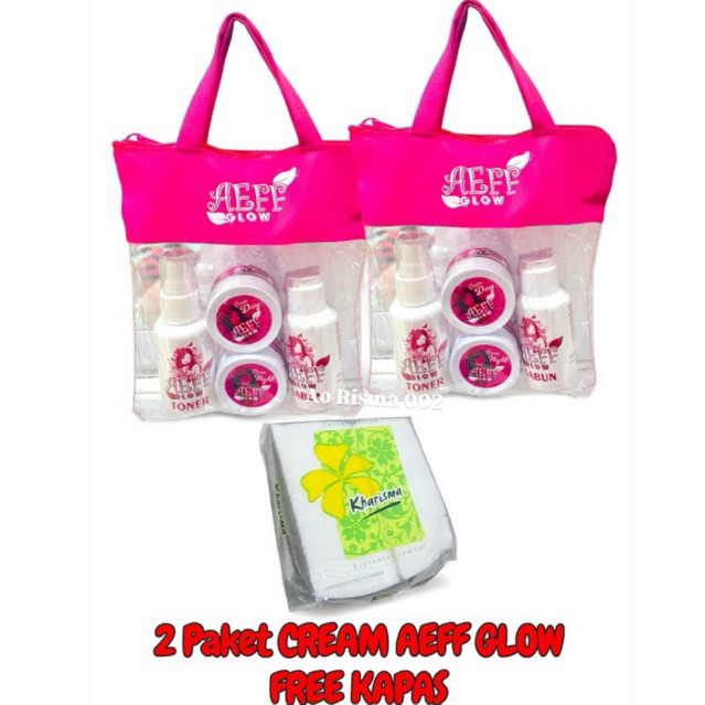 PAKET HEMAT 2 paket cream aef Gratis Kapas wajah || AEF BEAUTY GLOW ORIGINAL