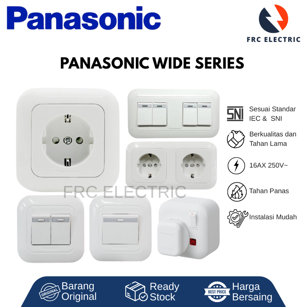 SAKLAR - STOP KONTAK - SAKLAR LAMPU - SAKLAR PANASONIC WIDE SERIES - SAKLAR LAMPU PANASONIC WIDE SER