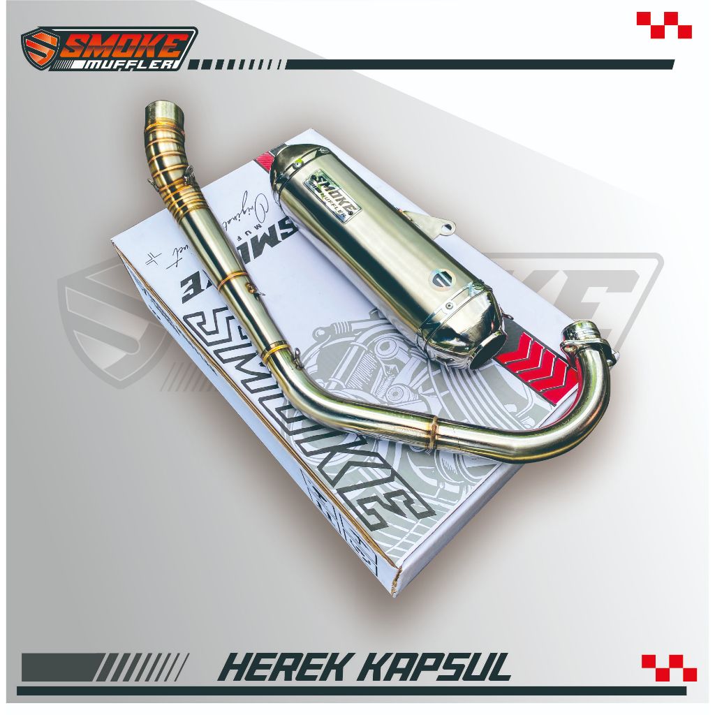 Knalpot Herex CB GL Herex Full Stainless Steel 304 Tipe Kapsul Smoke Muffler