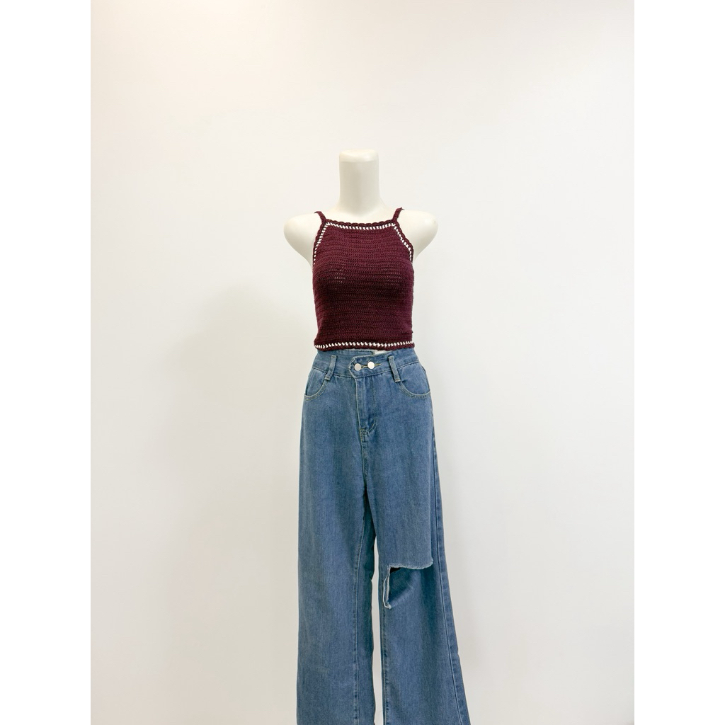 pl. tanktop tank top rajut pullnbear pull&beat