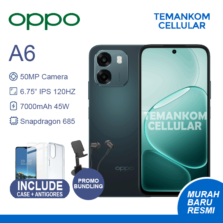 TERBARU Oppo A6 12GB RAM baru 6/128 6+6 extend RAM 6GB 128GB Military Grade kuat GARANSI RESMI