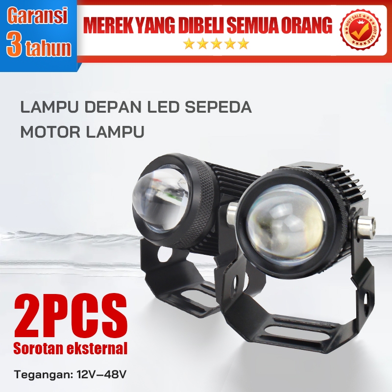 Lampu Tembak Laser LED Mini 2 Warna - Foglamp Sorot D2 Laser Gun Universal untuk Motor Mobil