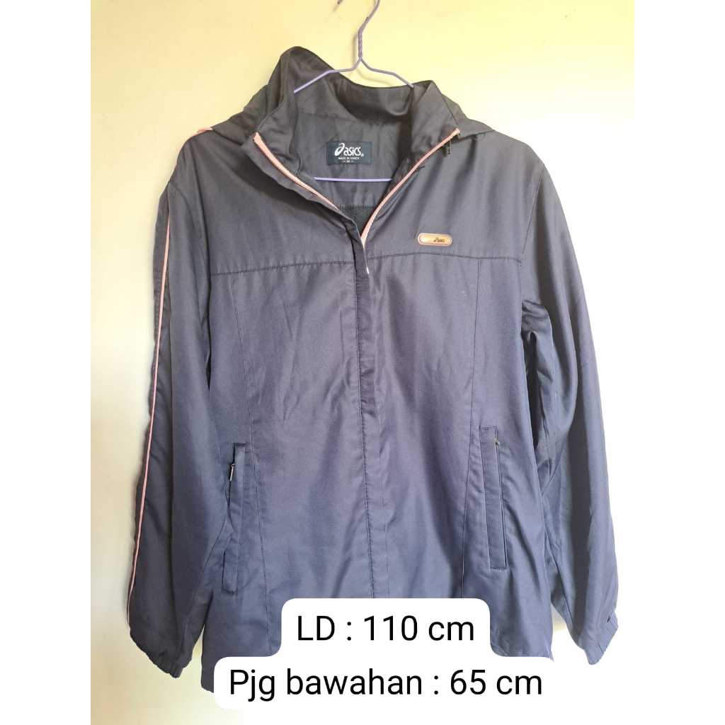 Jaket Wanita Asics Hoodie bisa lepas Pasang