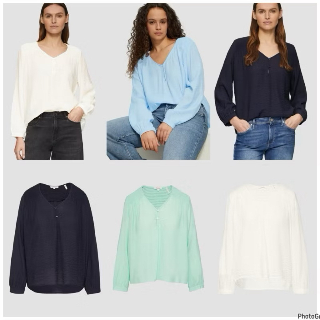 S.Oliver Blouse Katun Viscose-Blend Big Size