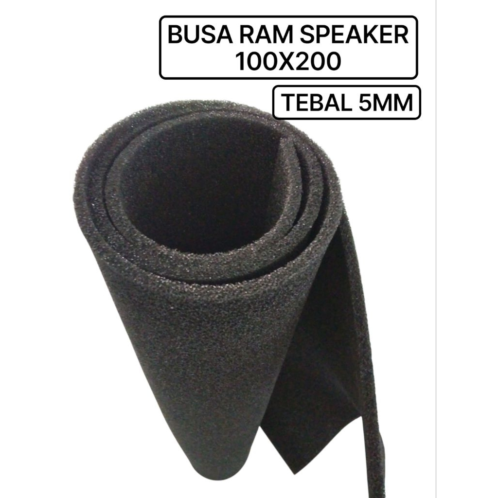 Busa Ram Speaker Anti Air 100x200 Tebal 5mm / Spon Gril Speaker 1m x 2m Tebal 5mm