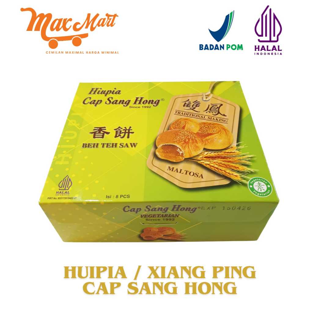 Bakpia Hiu Pia Phong Pia Cap Sang Hong isi 8 Pia Vegetarian HALAL