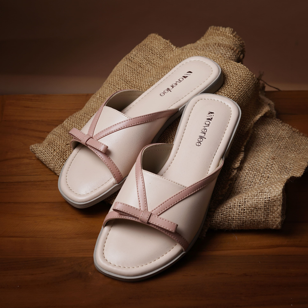 Avenlee Lume – Sandal Wanita Flat Pita Slide Slop Kekinian Casual Harian