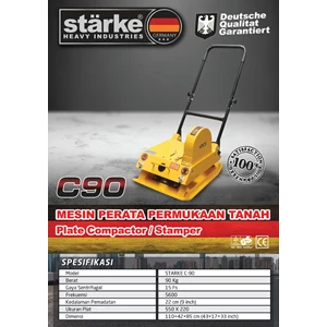Mesin Stamper Kodok Plat STARKE C90 / Compactor Plate Pemadat Tanah C 90 Padat Tanah Kontruksi  C-90