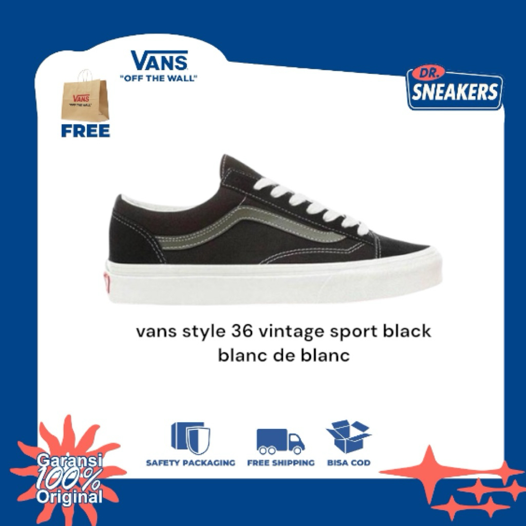 vans style 36 vintage sport black blanc de blanc