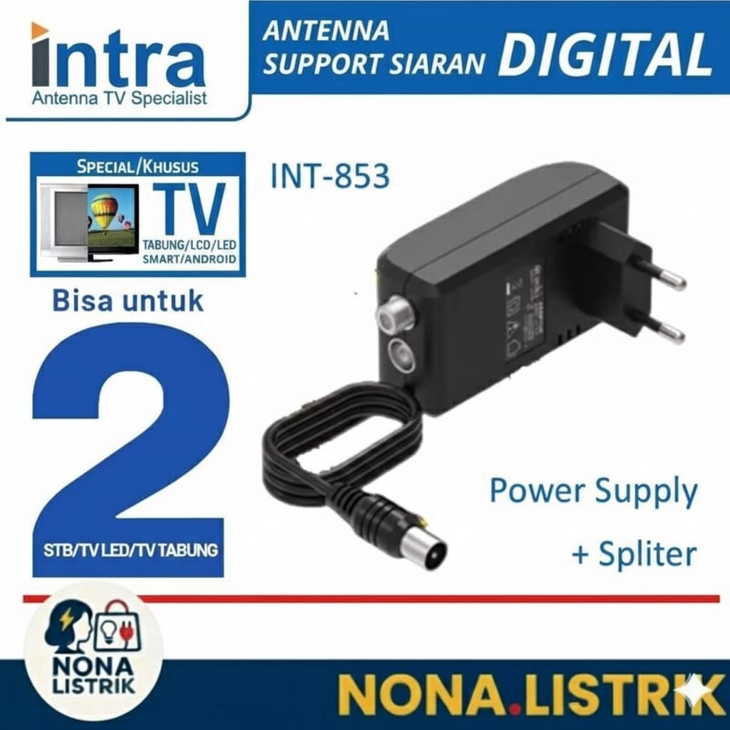 Adaptor Booster Antena TV Intra 853/Power Supply Antena TV