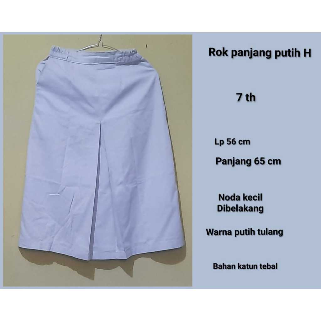 Rok putih anak perempuan PRELOVE seragam sekolah murah meriah