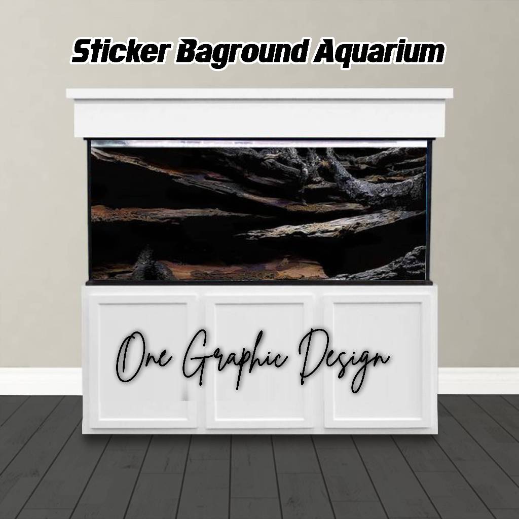 Background Aquarium, Stiker Aquarium , Wallpaper Aquarium, Aquascape, Stiker Aquarium Belakang,