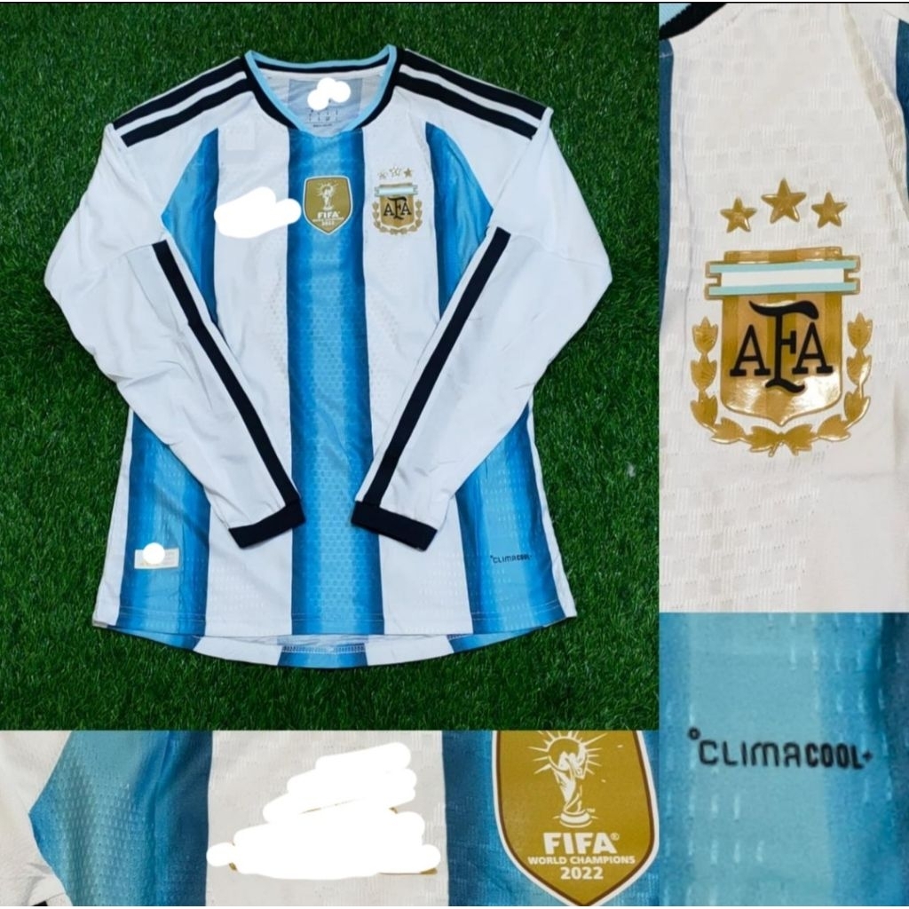 Jersey Kaos Baju Sepak Bola Timnas Argentina Home Away 3rd Third Biru Putih Climachill Adizero Playe