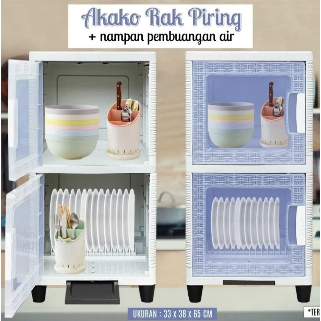 Rak piring plastik / box serbaguna lemari multifungsi