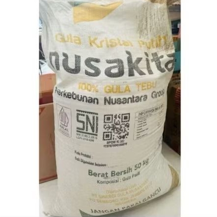 (WAJIB KARGO) GULA PASIR 50KG NUSA/1 SAK