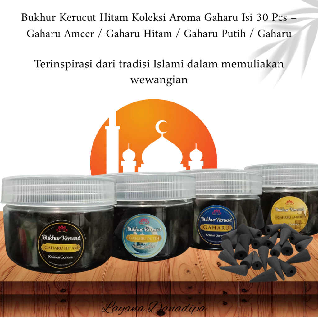 Bukhur Kerucut Hitam Koleksi Aroma Gaharu Isi 30 Pcs Aroma Gaharu Ameer Gaharu Hitam Gaharu Putih