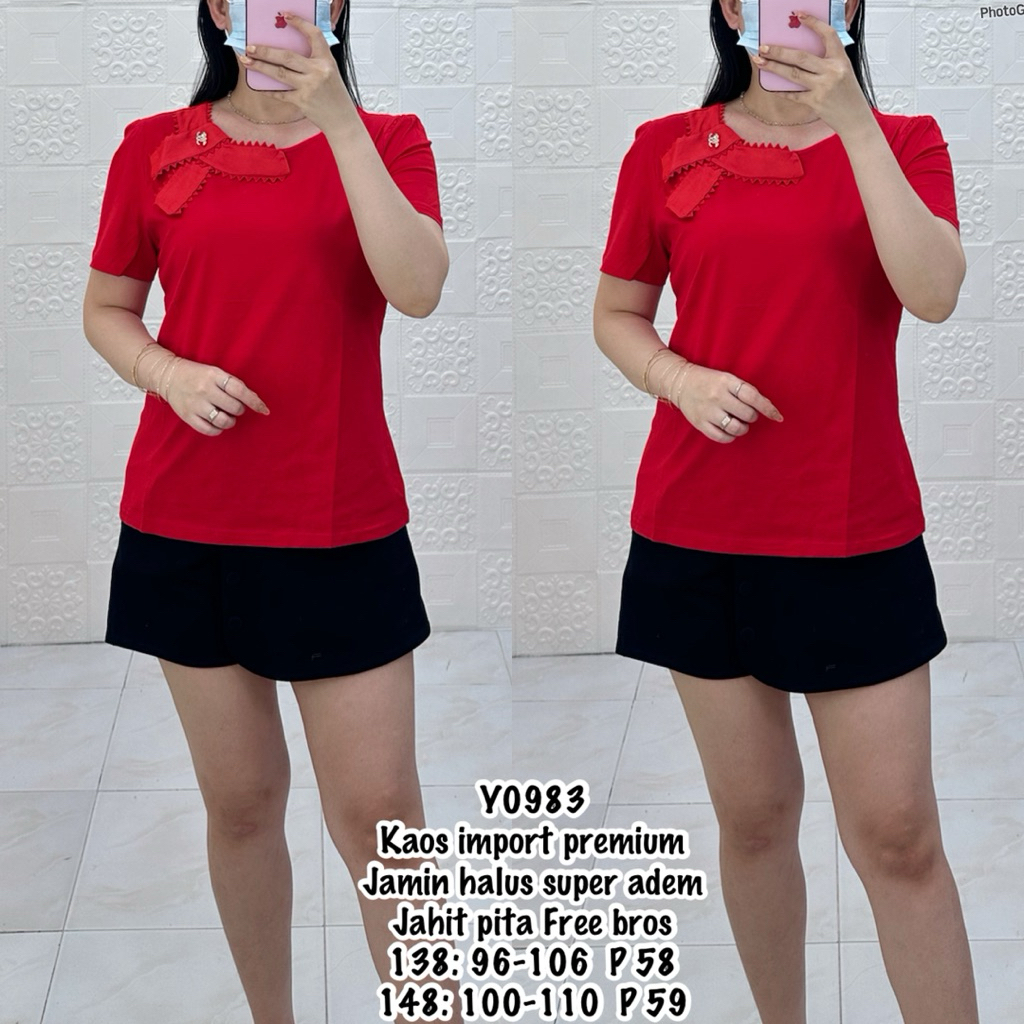 blouse Wanita Import Korea Blus kotak Wanita Import Premium 0983