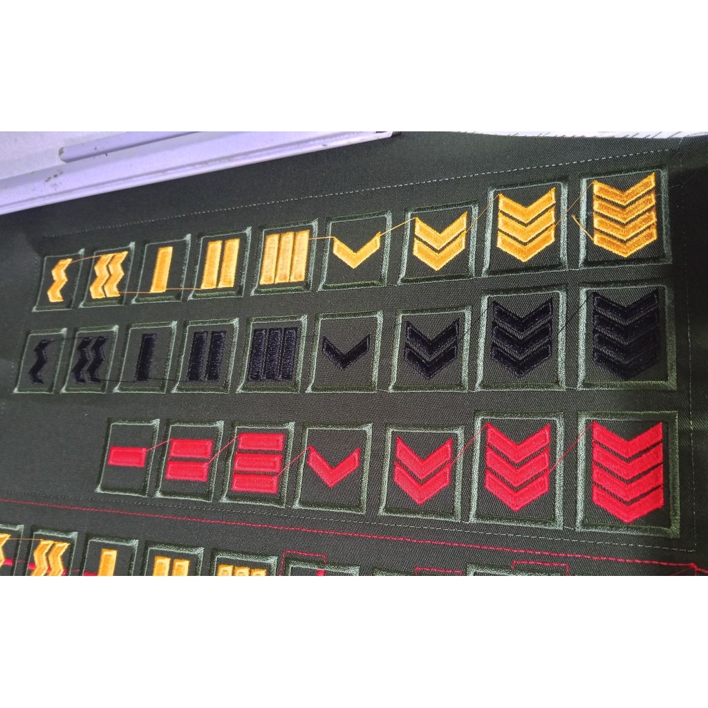 pangkat untuk topi tni + velcro